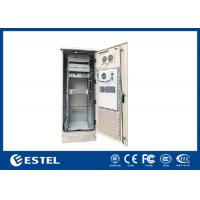 Quality Single Wall Stainless Steel 38U Outdoor Telecom Enclosure 750x700x2000 With DC for sale