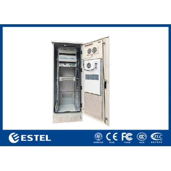 Quality Single Wall Stainless Steel 38U Outdoor Telecom Enclosure 750x700x2000 With DC Air Conditioner for sale