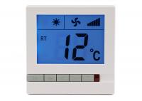 China Air Conditioner Fan Coil Thermostat With Remote Control , Digital Lcd Display factory