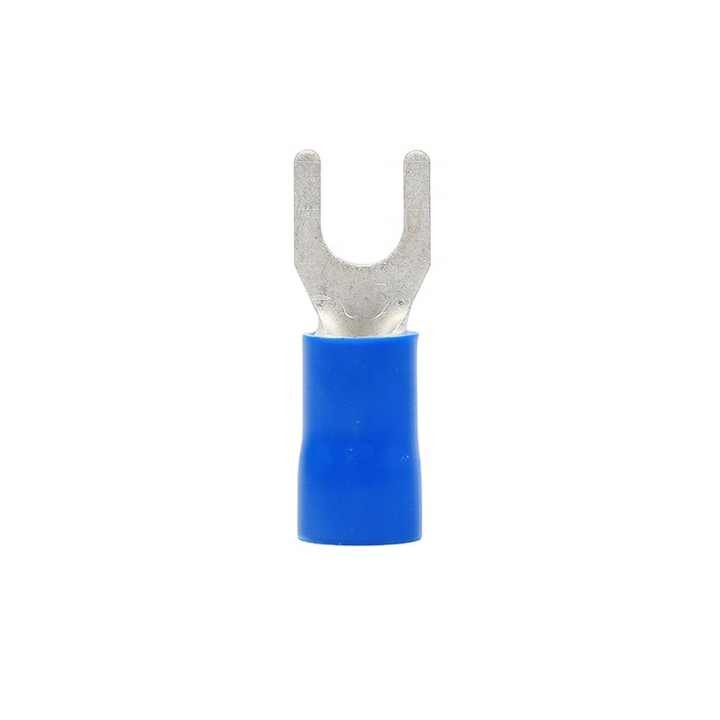 China SV Forked Brass Cold Press Terminal Block U-shaped insulated crimping terminals copper cable connectors terminals factory