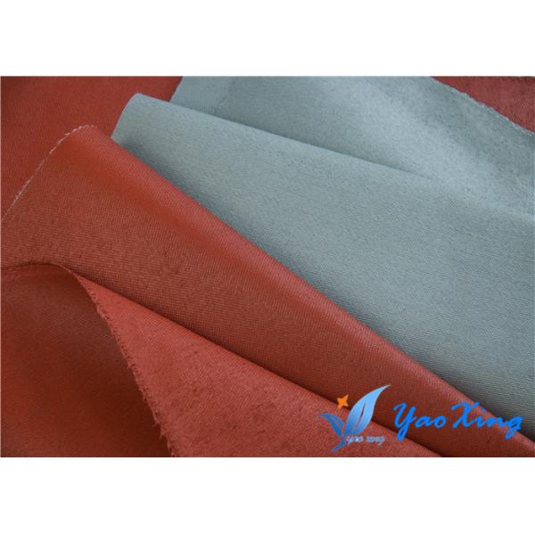 Quality Gray Silicone Coated Glass Cloth , Fireproof Silicone Coated Glass Fiber Fabric for sale