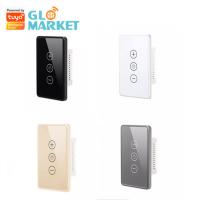 China Smart Tuya Wifi Dimmer Switch Touch Screen Alexa Google Voice Activated Dimmer Switch factory