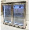 China Double Doors Back Bar Refrigerator For Beverage Cooling Bottom Mount Type factory