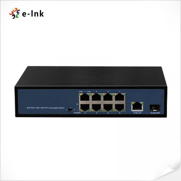 Quality OEM IEEE802.3af 8 Port PoE Ethernet Switch For Fiber Optic Networking Solutions for sale