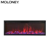 China 96 Inch 2440mm  Wall Insert Fireplace Artificial Fire Optional Charcoal / Crystal / Pebbel for sale