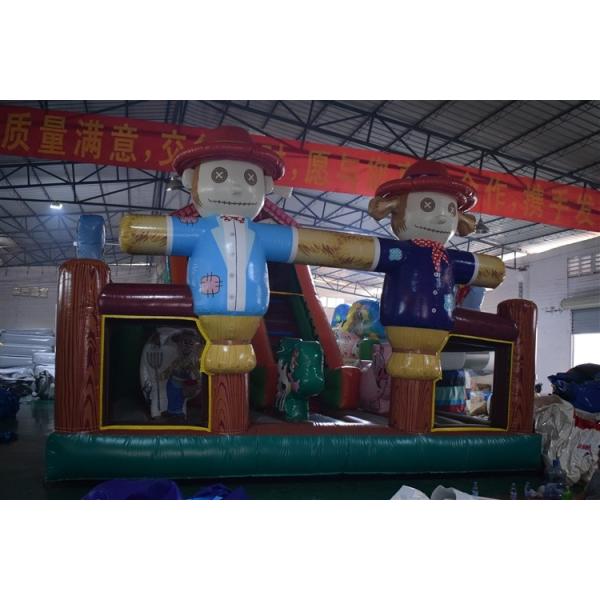 Quality Scarecrow Themed PVC Bouncy Castle , Inflatable Farm Fun Kids Bounce House for sale