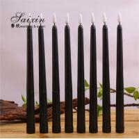 China Factory wholesale remote control black LED acrylic plastic thin taper candles for Parties factory