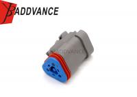 China DT06-3S-P006 3 Pin Gray Deutsch Dt Connector With Short Cap And 120 Ohm Resistor factory