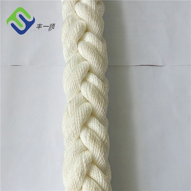 China Nylon Mooring 8 Strands Braided Square Rope Diameter 30mm-200mm factory
