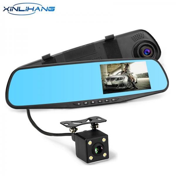 Quality 4.3 Inch Car DVR Camera Mirror Dash Cam Front And Rear 1080p for sale