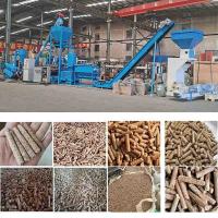 Quality 600-800kg/H Wood Pellet Production Line Biomass Pellet Making Machine Flat Die for sale