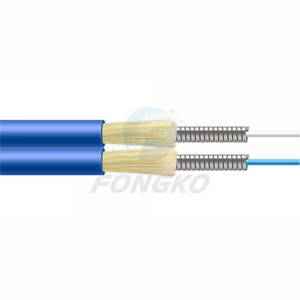 Quality G655 4mm Duplex Armored Fiber Optic Cable Gjsfjbv For Indoor Distribution for sale