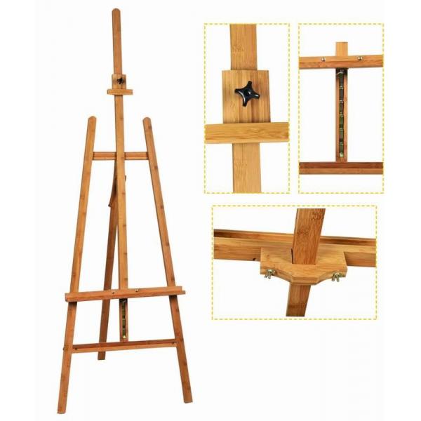 Quality Bamboo Adjustable Artist Painting Easel Tripod Stand For Painting OEM Avaliable for sale