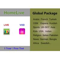 China Global package homelive iptv apk for arabic europe usa indian uk italian German OSN sports channels and vod channels factory