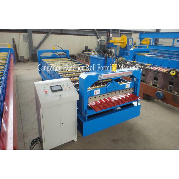 Quality 1.25M Width Metal Profiling Wall Panel Roll Forming Machine With Hydraulic Precut for sale