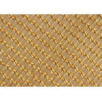 Quality 1.5mm Wire Mesh Laminated Glass Decorative Gold Color Brass for sale