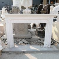 China White Marble Fireplace Mantel Italian Stone Fireplace Surround Italian Stone Fireplace Surround Home Decoration factory
