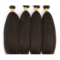 Quality Virgin Indian Human Hair Bundles Coarse Kinky Straight Hair Extensions for sale