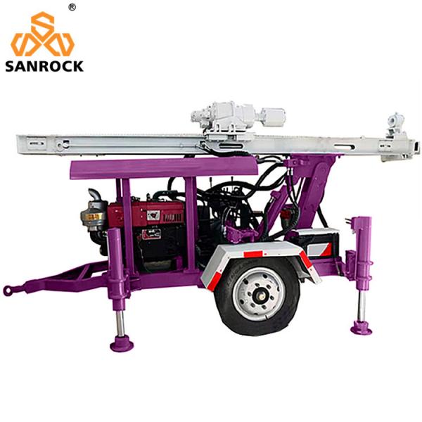 Quality Portable Water Drilling Rigs Hydraulic Borehole Trailer Mounted Water Well for sale