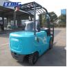 China customized color 3 Ton Four Wheel Electric Forklift Truck For Loading & Unloading Cargo factory