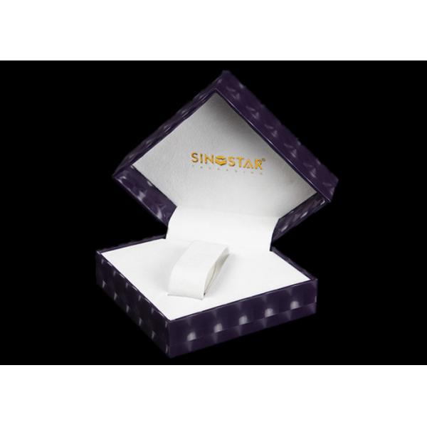 Quality Custom Luxury Handmade Single Watch Box Purple Durable Presentation Gift for sale