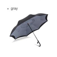 China C Shaped Handle Windproof Double Layer Folding Inverted Umbrella factory