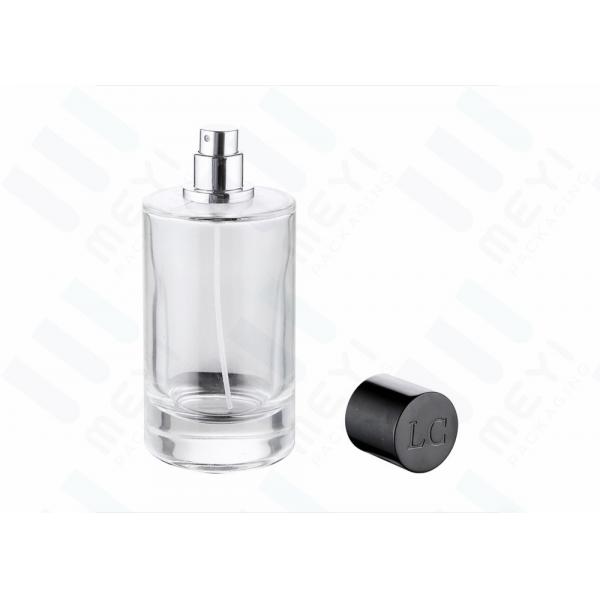 Quality Mini 50ml Glass Perfume Bottles With Black Magnetic Perfume Cap And Black Box for sale