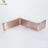 China Rose Gold Skirting Board Profiles 60mm 80mm 100mm For Decoration factory
