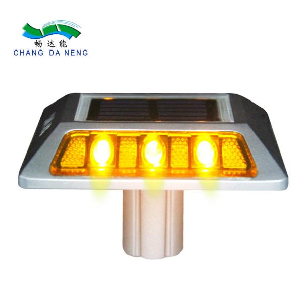 Quality Solar Powered LED Road Stud Solar Amber Lights Driveway Pathway Stair Dock Safery Warning reflecting road studs for sale