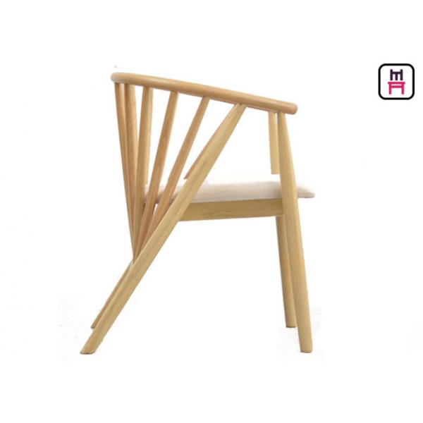 Quality Upholstered Ash Chair Vertical Wood Restaurant Chairs Leather Seats Modern for sale
