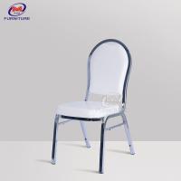 China Electroplate Silver White Hotel Banquet Chair Stackable Conference Halls Chair factory
