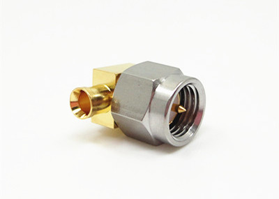 Quality SMA RF Connector Male Plug Solder Right Angle RF Coaxial Connector for sale