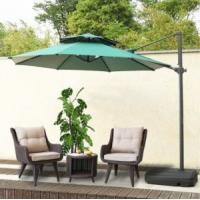 China Green Aluminum Umbrellas Commercial Use Sunshade Aluminum Umbrella For Pool factory