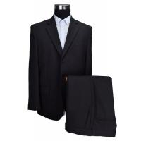 China Excellent Workmanship Mens Tailored Tuxedo Suit  2 Piece Black T/R Fabric factory