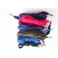 China Nylon Waxed Flat Shoe Laces with Plastic Tips , High Tenacity factory