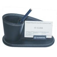 Quality Hotel Guestroom Leather Name Card And Pen Holder for sale