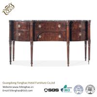 China Contemporary Black Wood Console Table With Drawers / MarbleTable Board Dark Oak Console Table factory