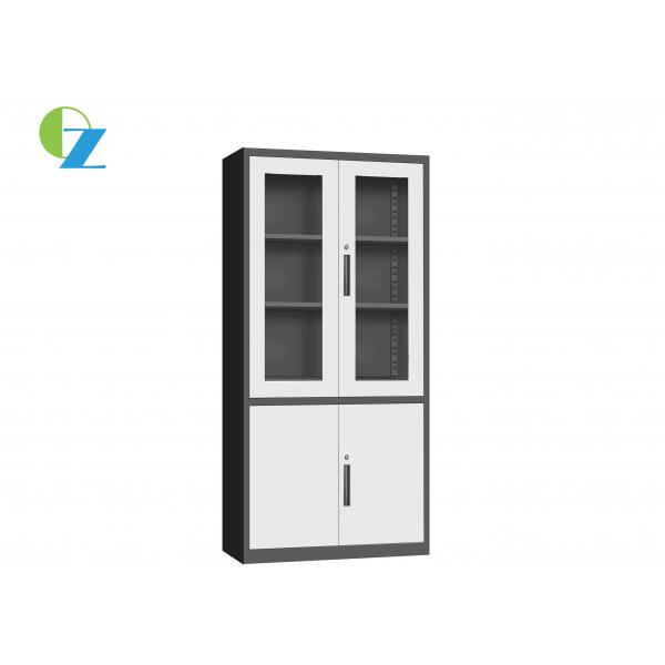 Quality H1850*W900*D400mm KD Structure File Cabinet With Glass Door Inside for sale