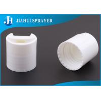 China 28-410 White Plastic Flip Top Caps , Durable Plastic Dispensing Caps PP Material for sale