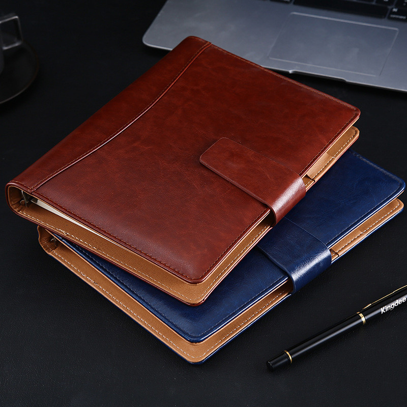 China Simple Business Leather Notebook Gift Set with 5 Loose-leaf Notebook and Diary Notebook factory