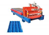 China Power 4+4 Kw Glazed Tile Roll Forming Machine Bamboo Shape Productivity 1-4 M/Min factory
