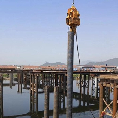 1000R/MIN High-Frequency Pile Driver - 35t Excavator-Mounted Sheet Pile ...