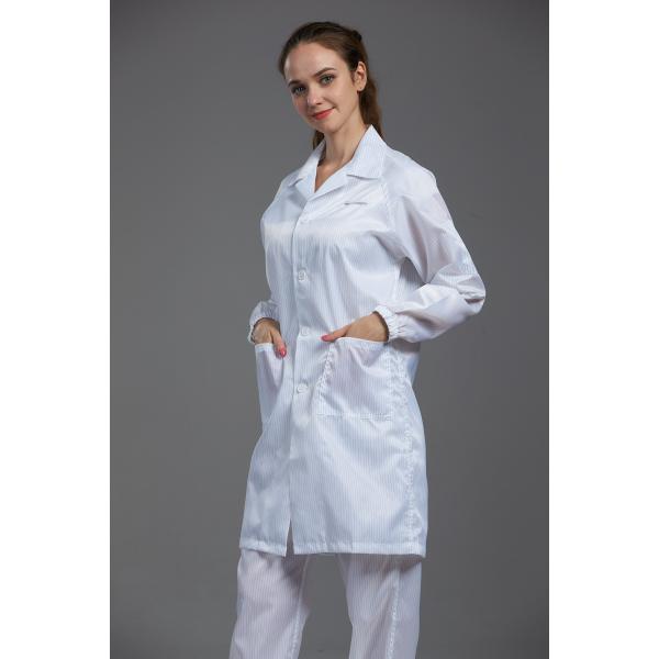 Quality Anti Static ESD cleanroom muticolor autoclavable labcoat smock for grade 1000 for sale