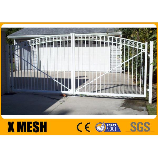 Quality White Aluminum Flat Top Security Metal Fencing 6 Point Welds for sale