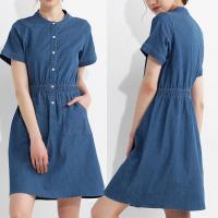 China Women Summer Clothing 100 % Cotton Denim Dress factory