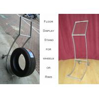 China Aluminum Alloy Wheel Display Racks , Hub Trolly Car Wheel Display Stand for sale