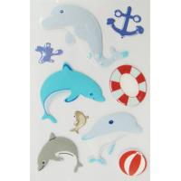 Quality Printable Funny Kids Puffy Stickers For Scrapbooking 3D Dolphins Design for sale