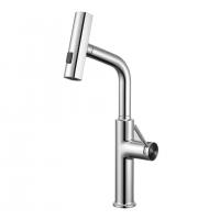 China Anti-lock braking device Hot and Cold Digital Display Kitchen Washbasin Faucet 3 Way Faucet for sale