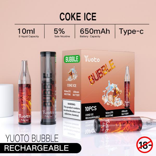 Quality 650 mah Yuoto Disposable Vape Refill 4000 puffs coke ice flavor for sale