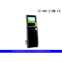 China Space Saving Standard Touch Screen Information Kiosk With Metal Kiosk Keyboard And Trackball factory